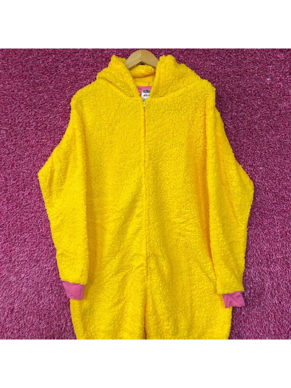 Sesame Street Big Bird Hooded Pajama Onesie S/M
